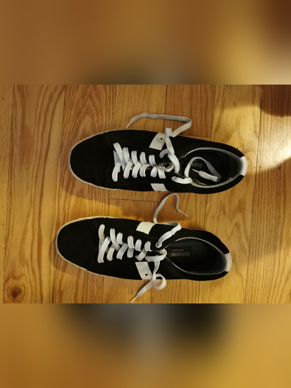 Black and white sneakers size 10